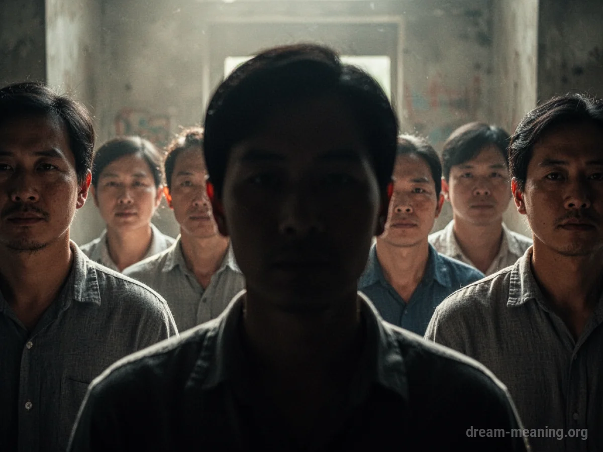 A photograph with one person's face obscured.