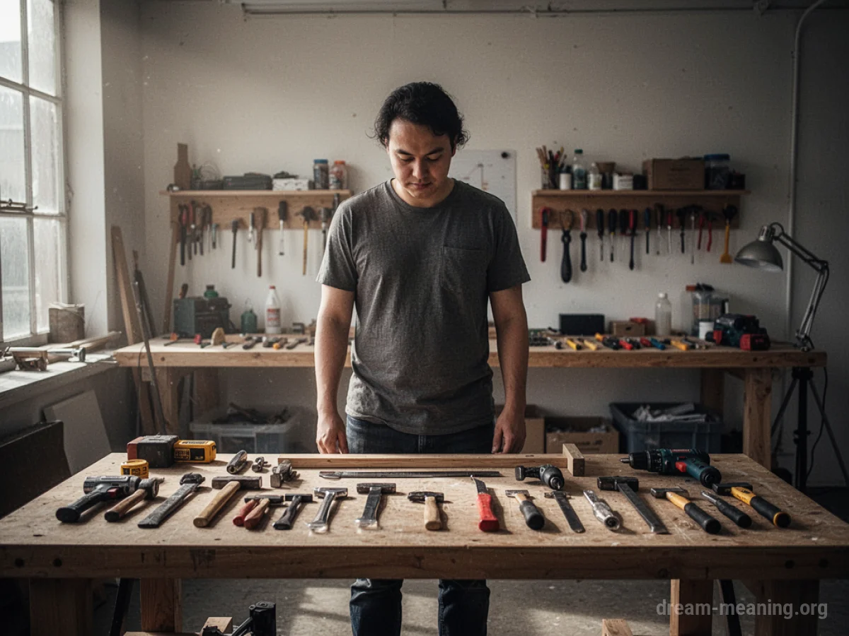 A person in a clean, organized studio space.