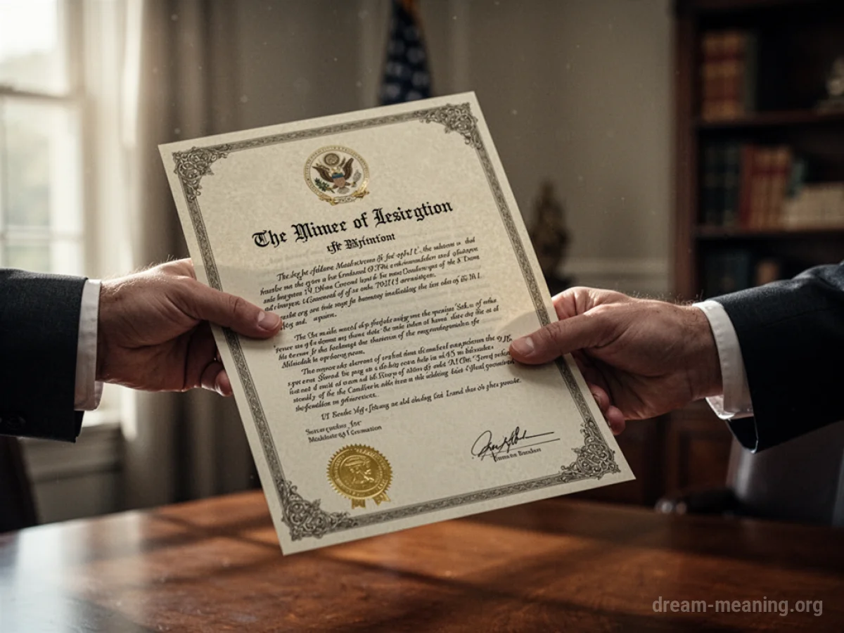 A formal document being offered between two hands.