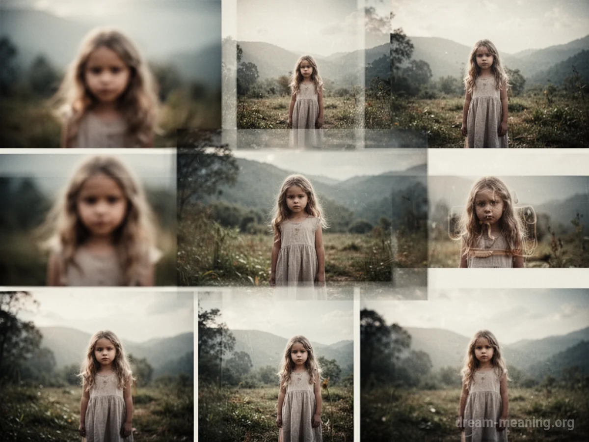 A collection of photographic images in various states of transition and fading.