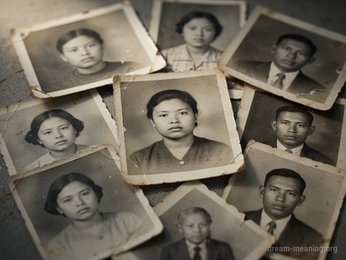 Several vintage photographs of unfamiliar faces.