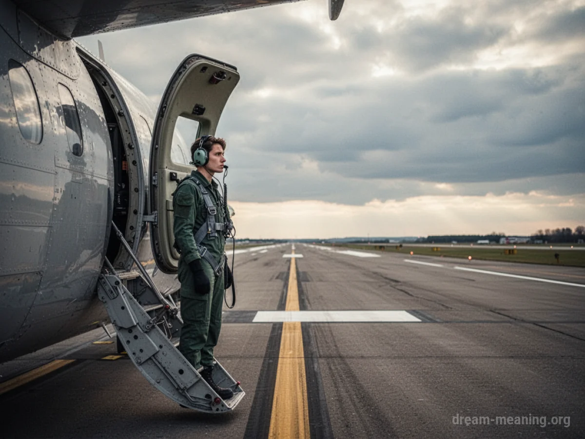 A pilot standing beside an airplane, looking uncertain.