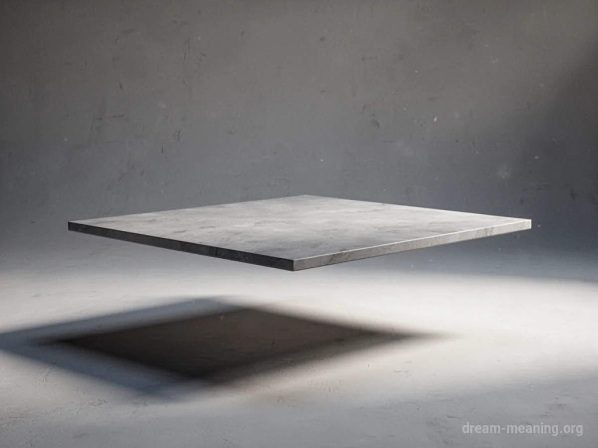 A floating platform materializing in an empty room.