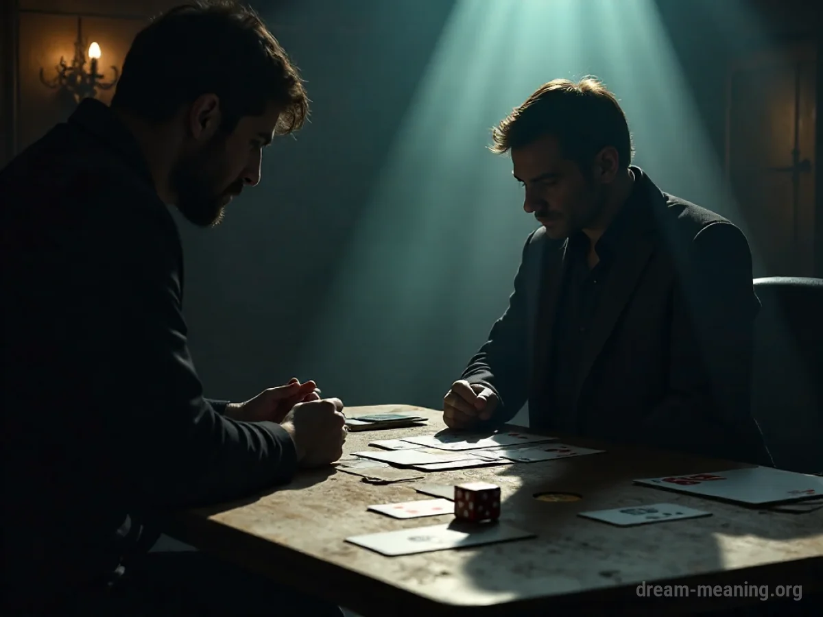 A hand reaching for a playing card on a table with dramatic lighting.