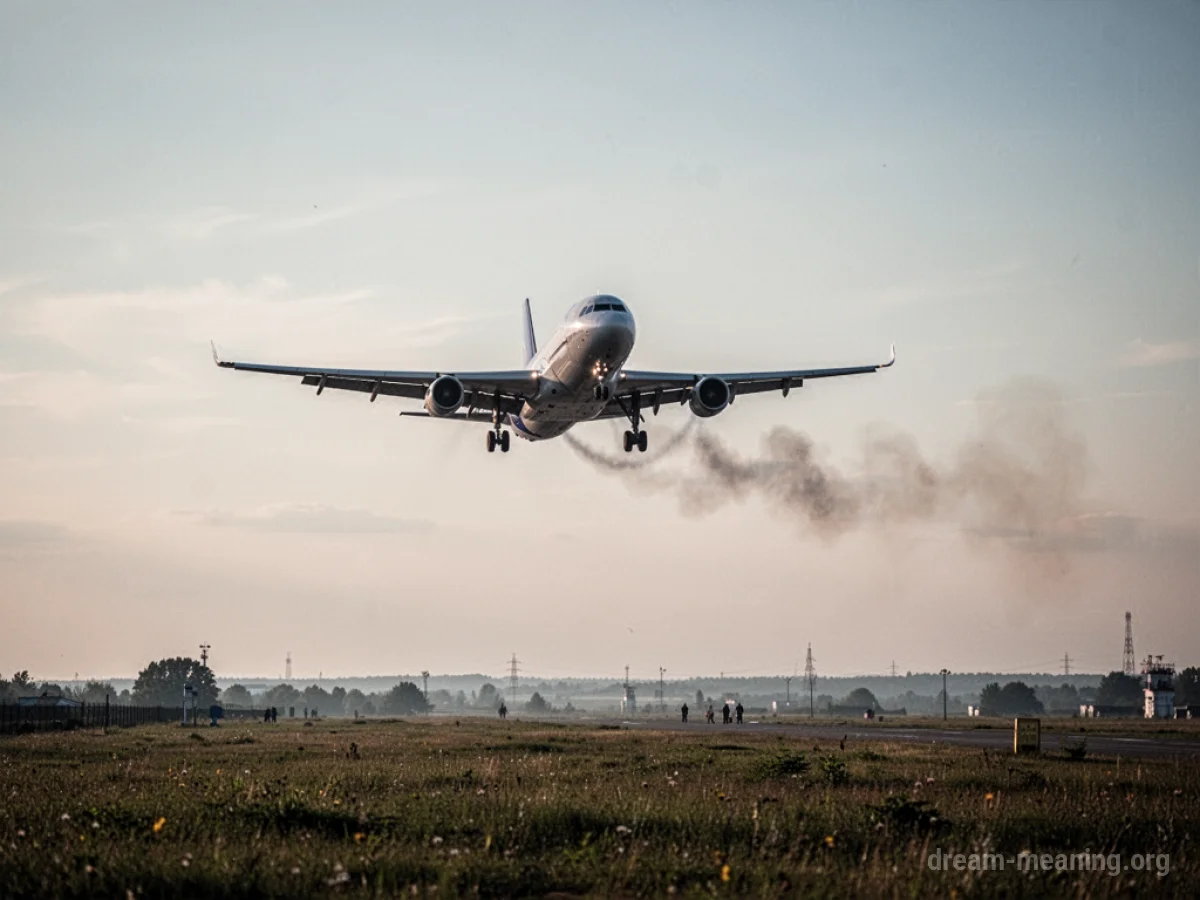 A passenger airplane in the sky with a faint plume of smoke trailing behind it, seen from a ground perspective.