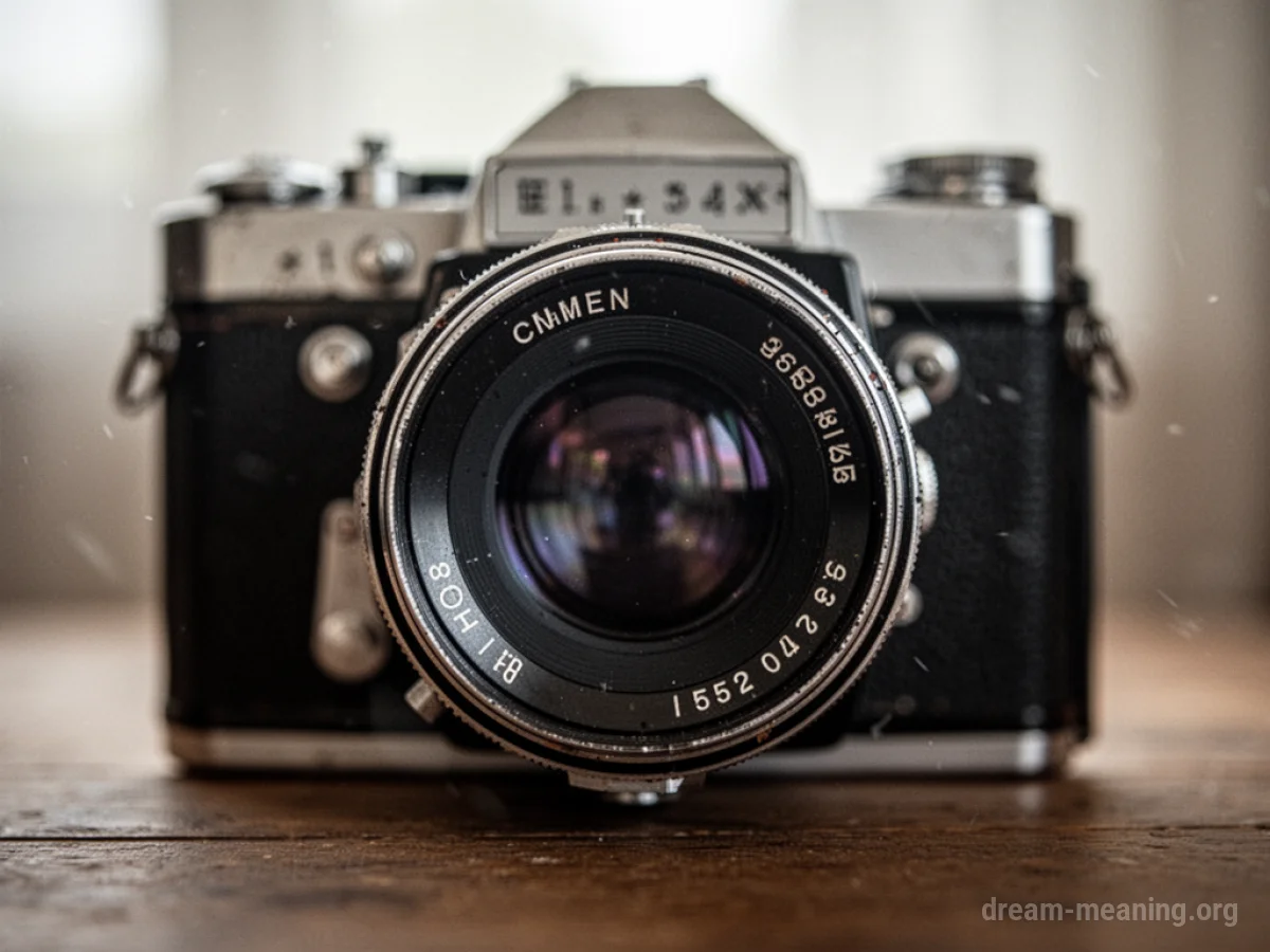 A close-up of a camera lens focusing forward.