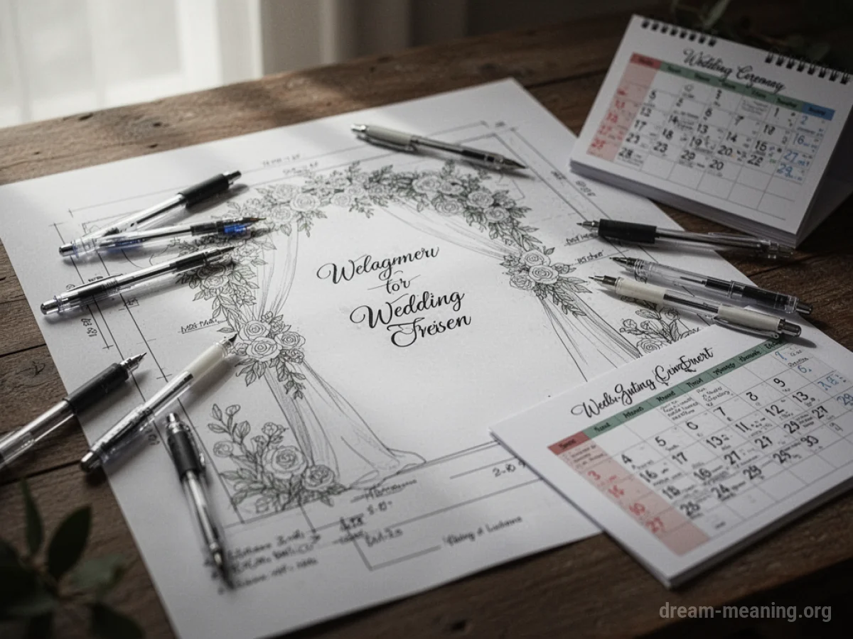 A wedding blueprint with planning tools.