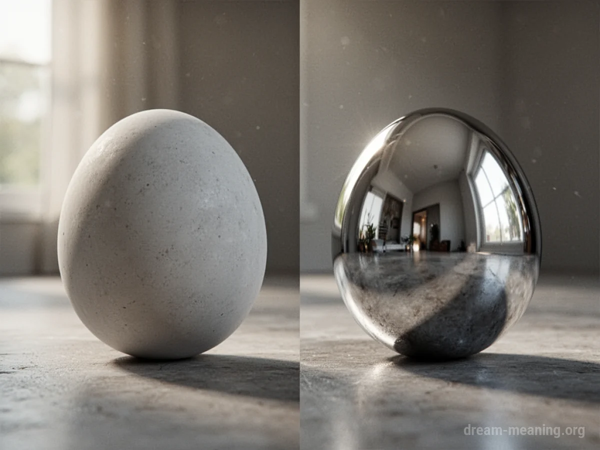 A rough object is shown transforming into a smooth, polished object.