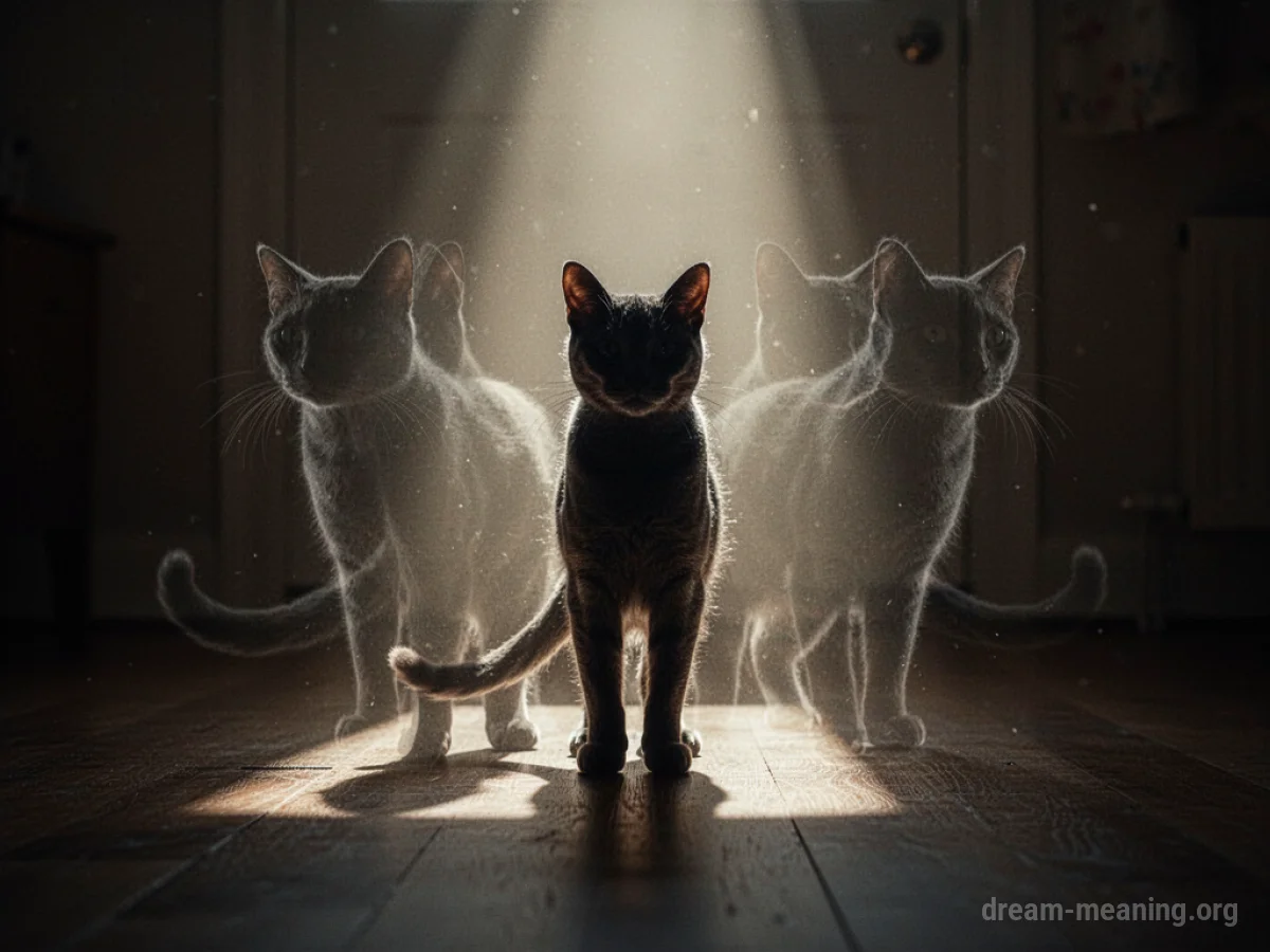 Silhouette of a cat in a bright light.