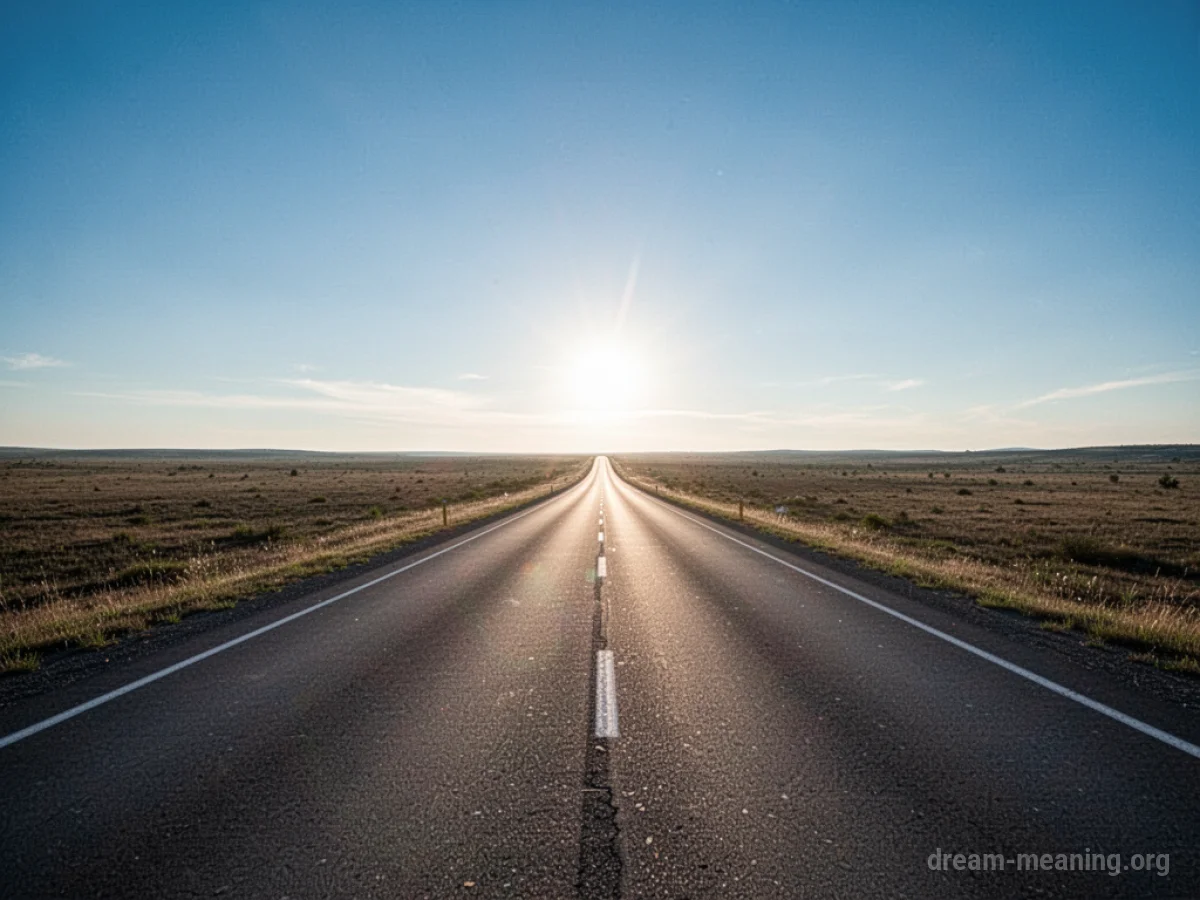 An open road leading to a distant horizon.