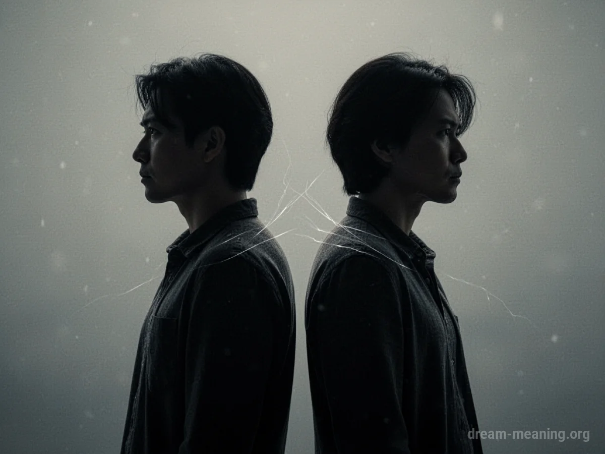 Two silhouetted figures with visible tension between them.