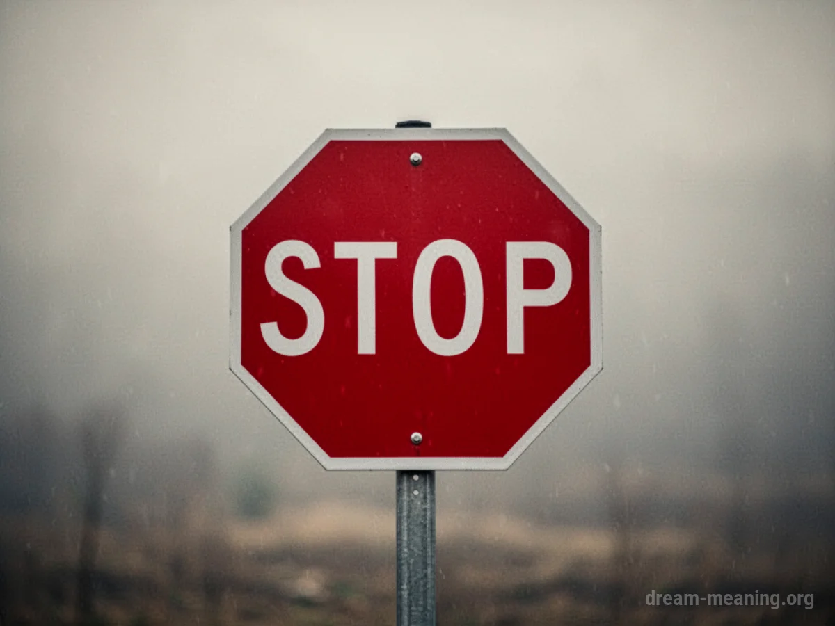 A road sign indicating a mandatory stop.