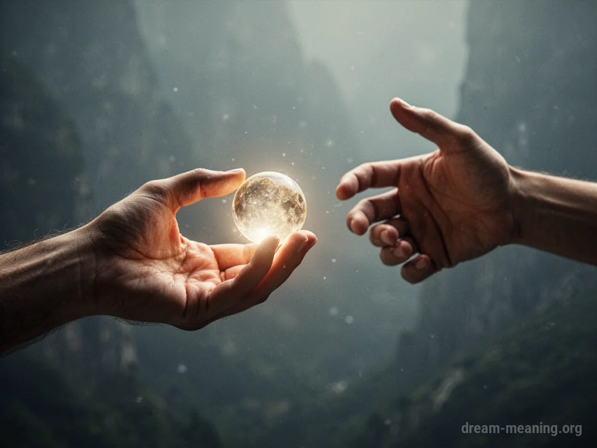 A hand extending an offering away from a recoiling hand.