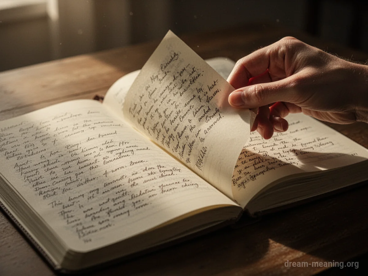 An open diary with handwritten text on its pages.