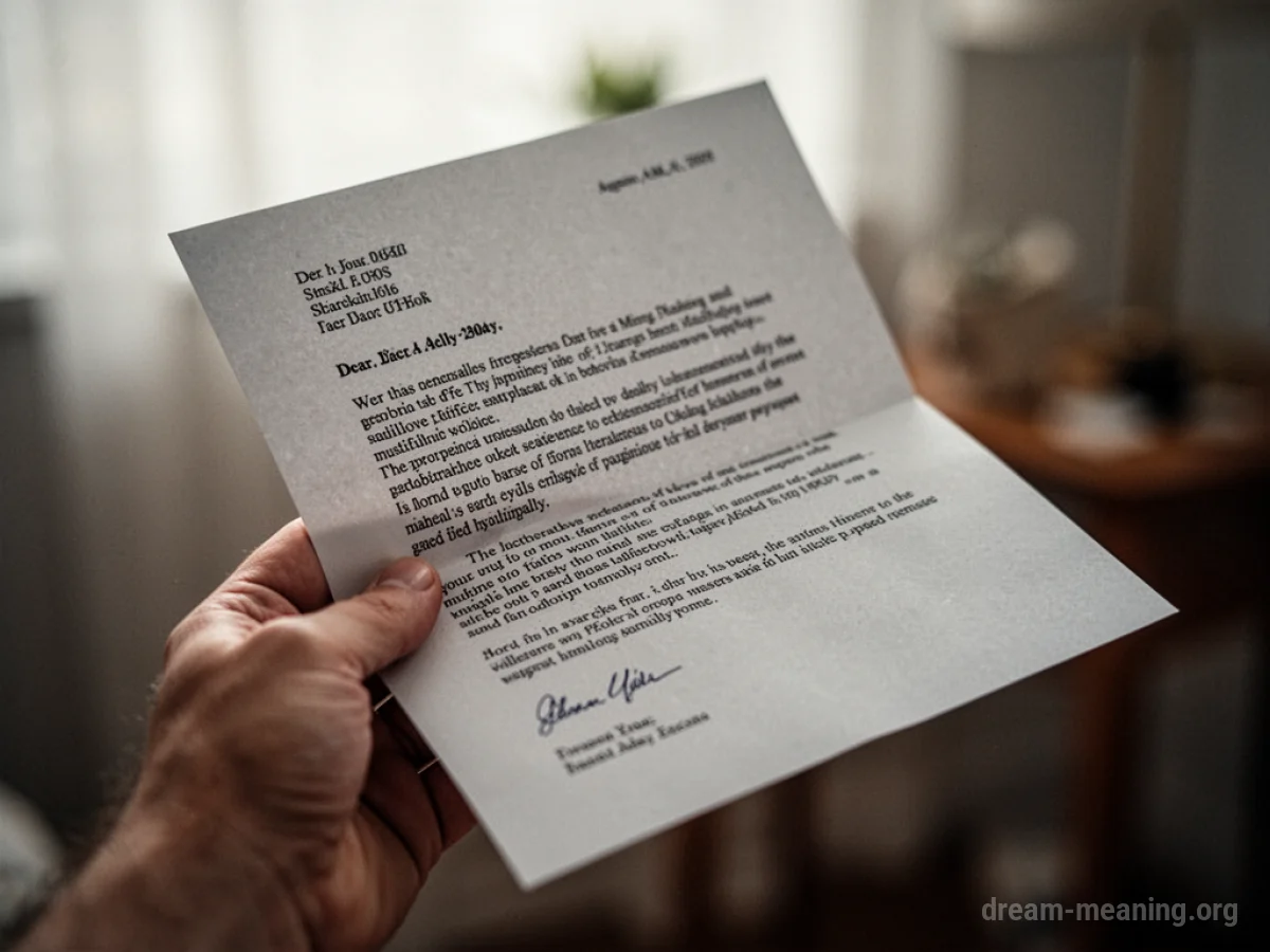 A person's hand holding an open letter.