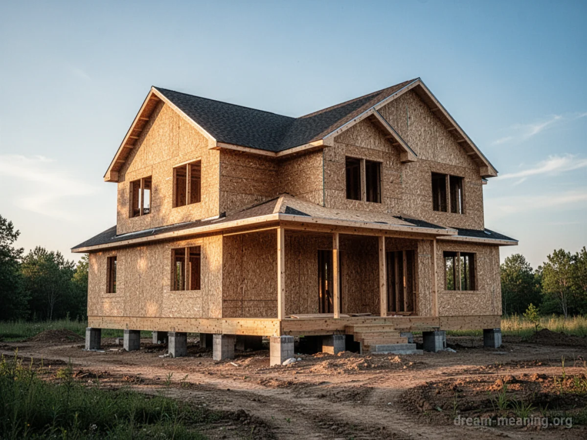 A newly constructed house standing on a solid foundation.