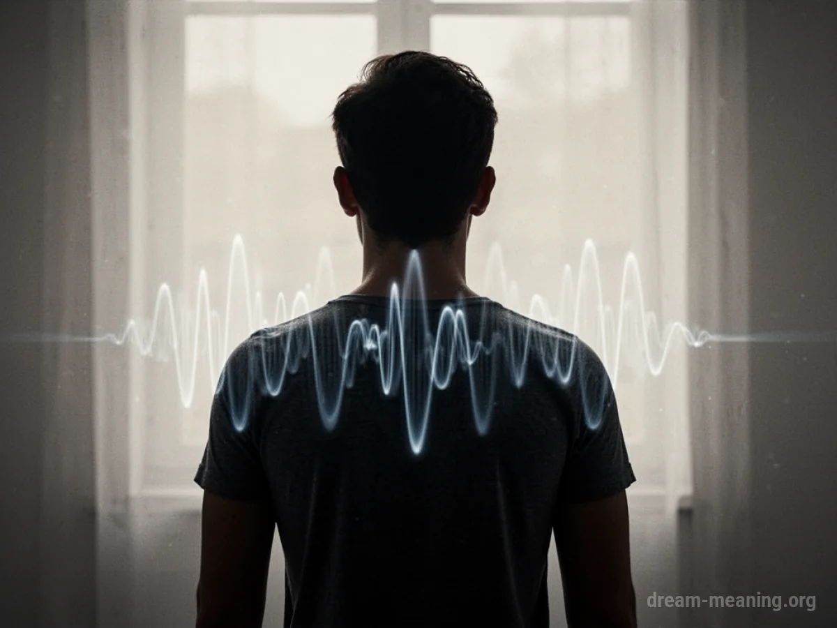 Silhouette of a person with their mouth shut, facing away.