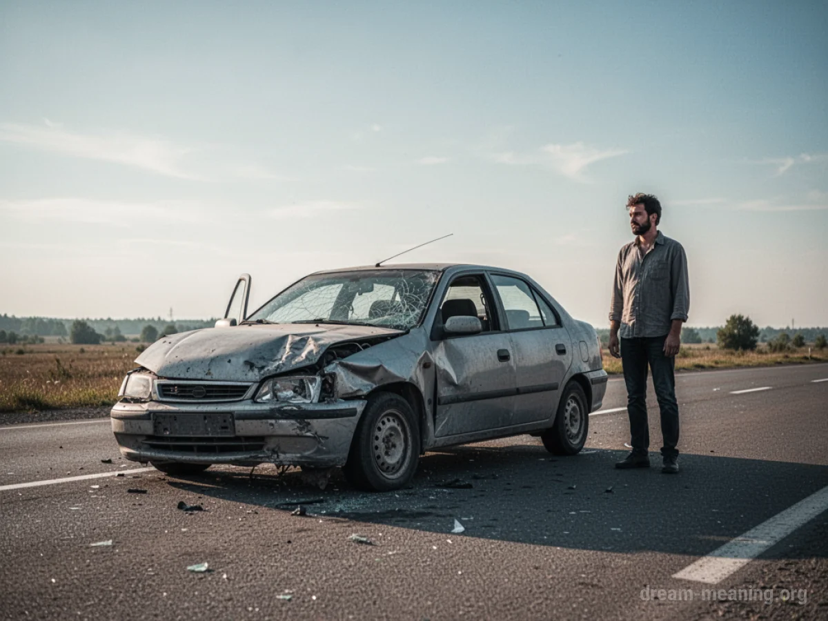A car stopped on the side of a road.
