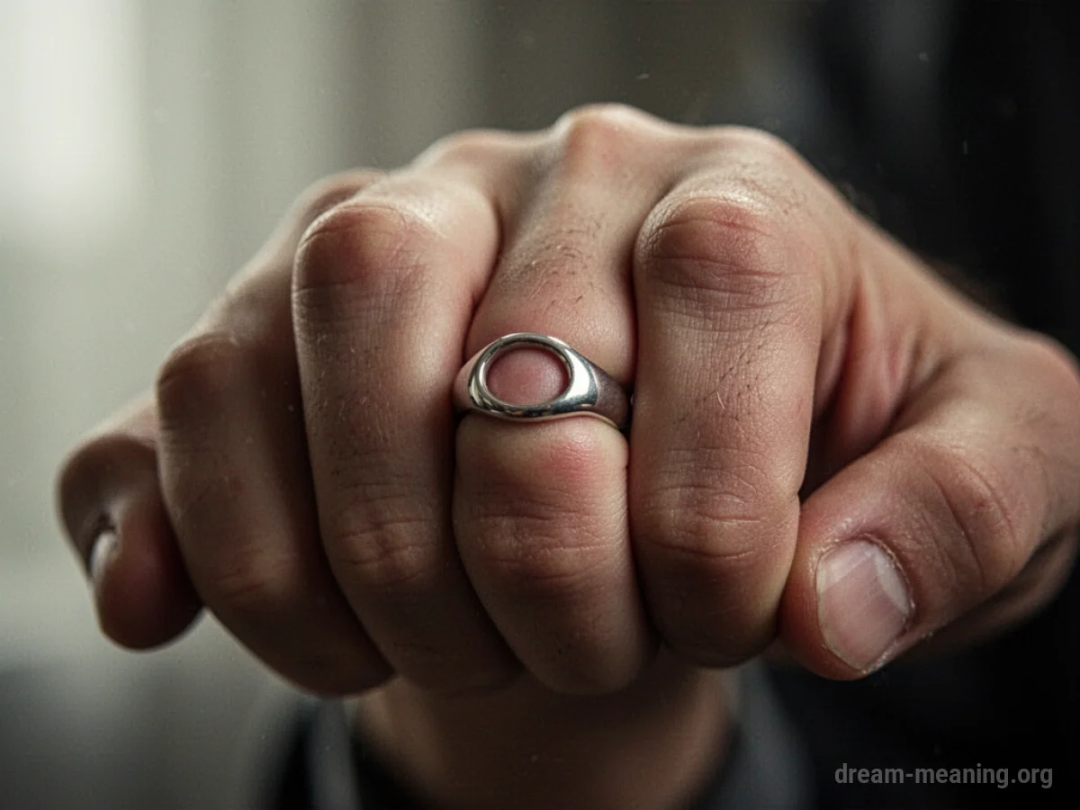 A finger with a ring that is visibly constricting it.