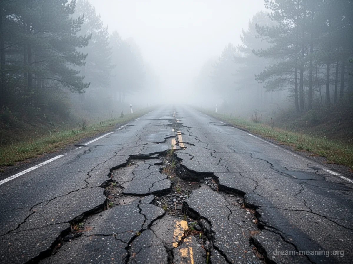 Road Crumbling Dream Meaning: Instability and Fear