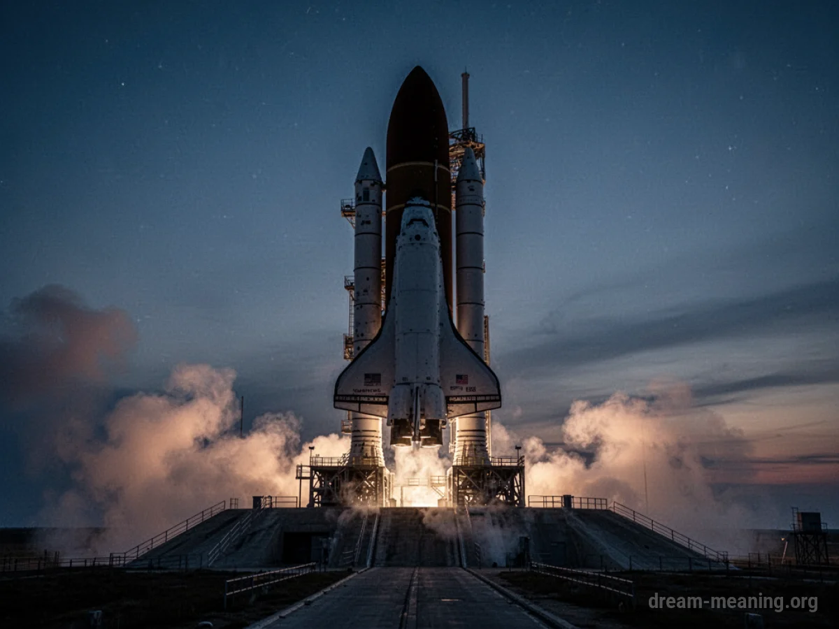 A rocket on a launchpad with no flames from its engines.