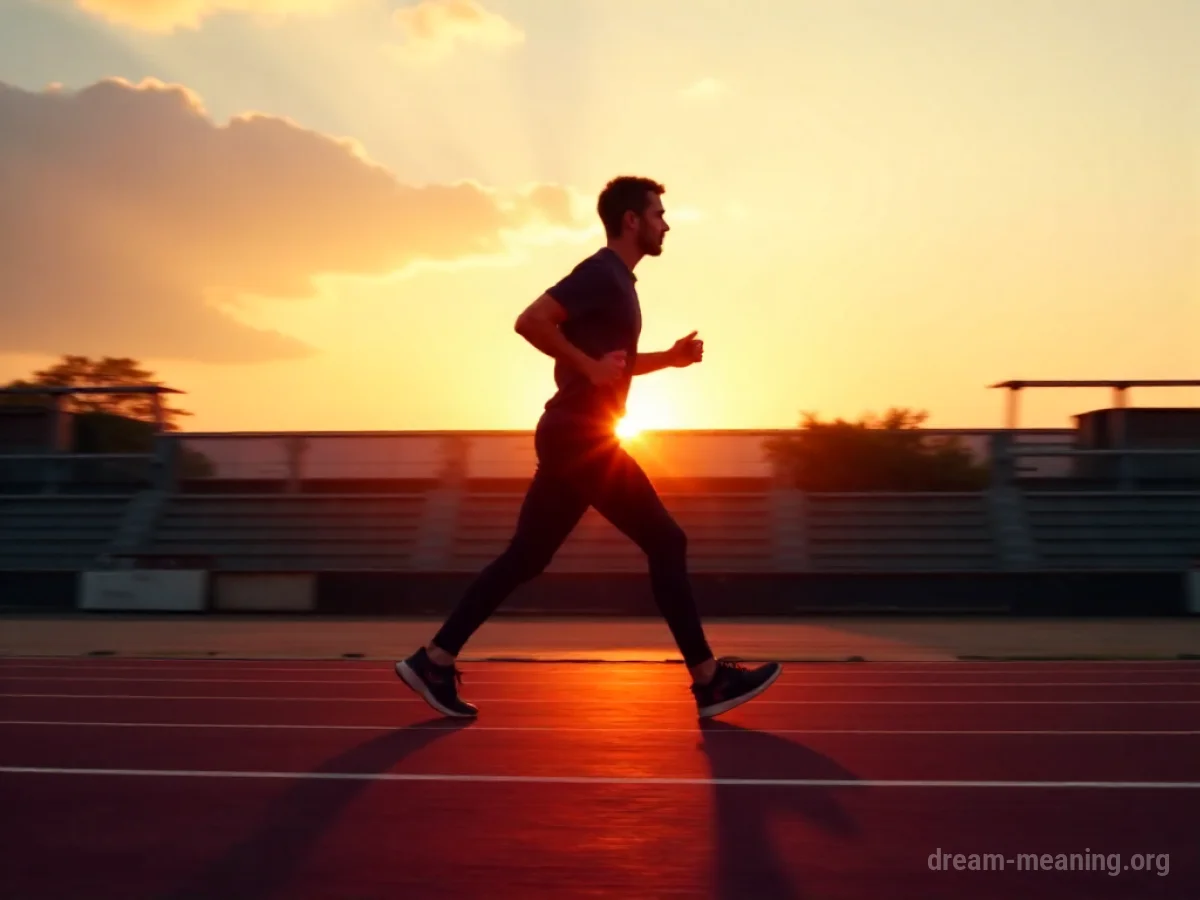Legs in motion blurred to show speed, crossing a finish line.