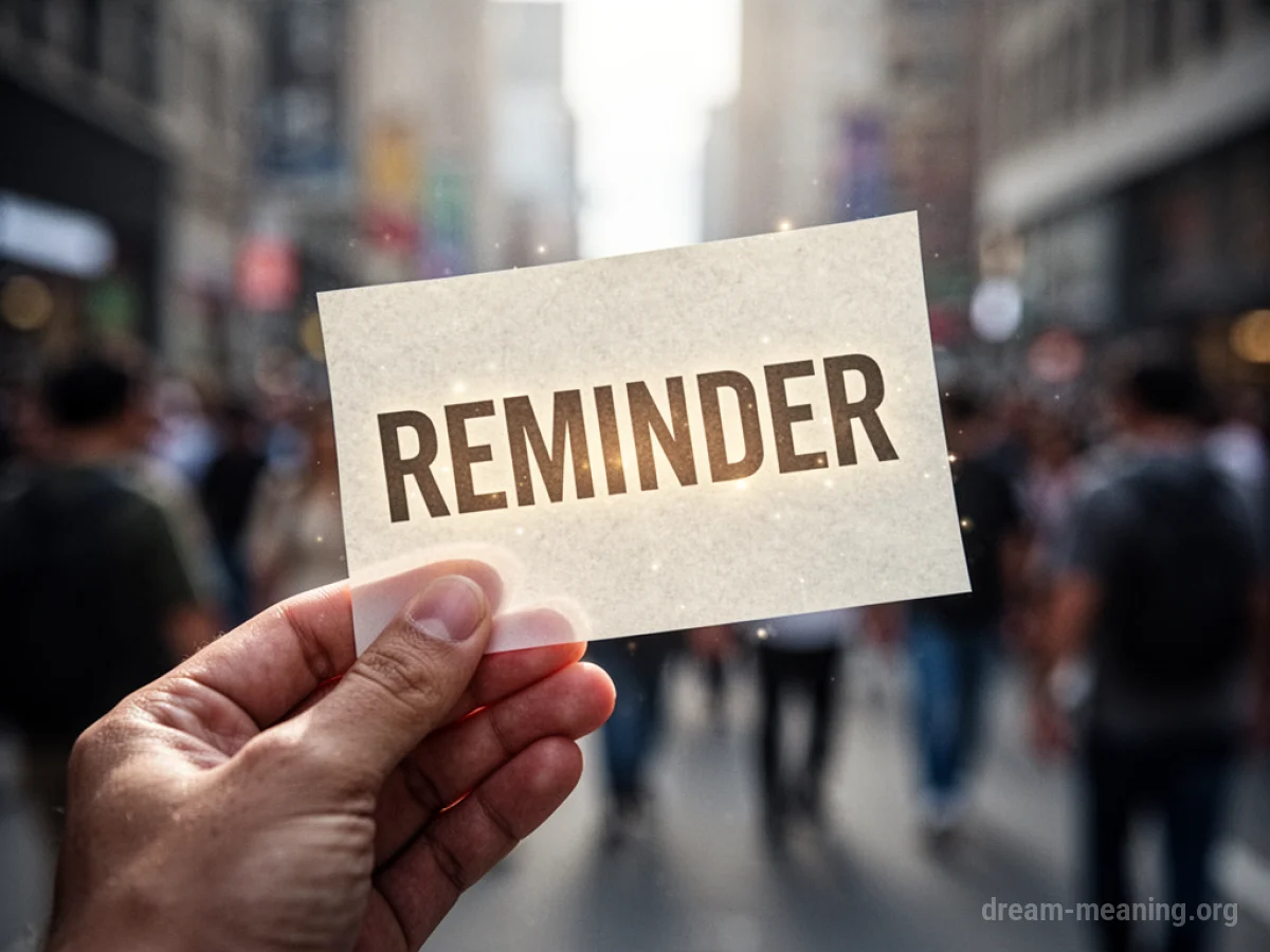 A translucent note with the word REMINDER written on it.