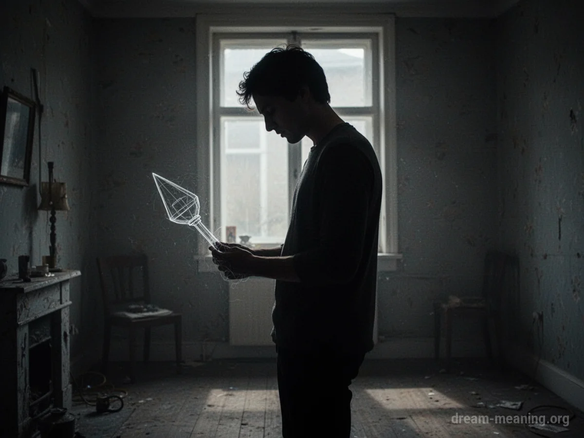 Silhouette of a person in a dark room.