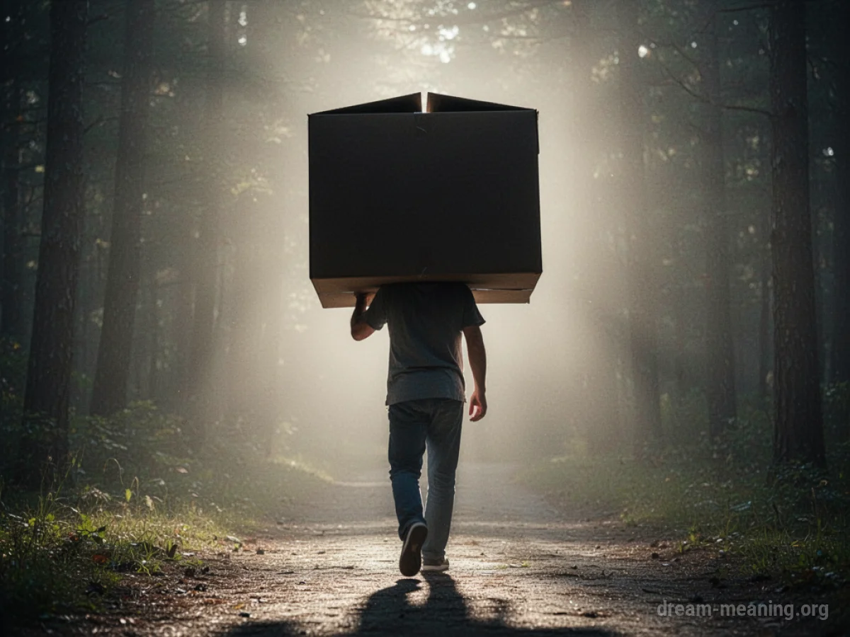 Silhouette of a person carrying a large shadow behind them.