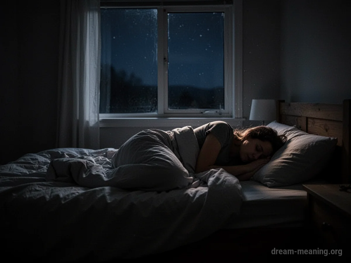 Silhouette of a person unable to sleep in a dark bedroom.