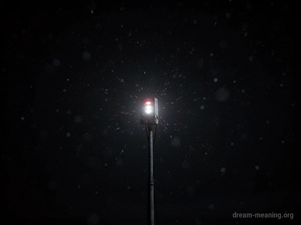 A faint, blinking light in a dark void.