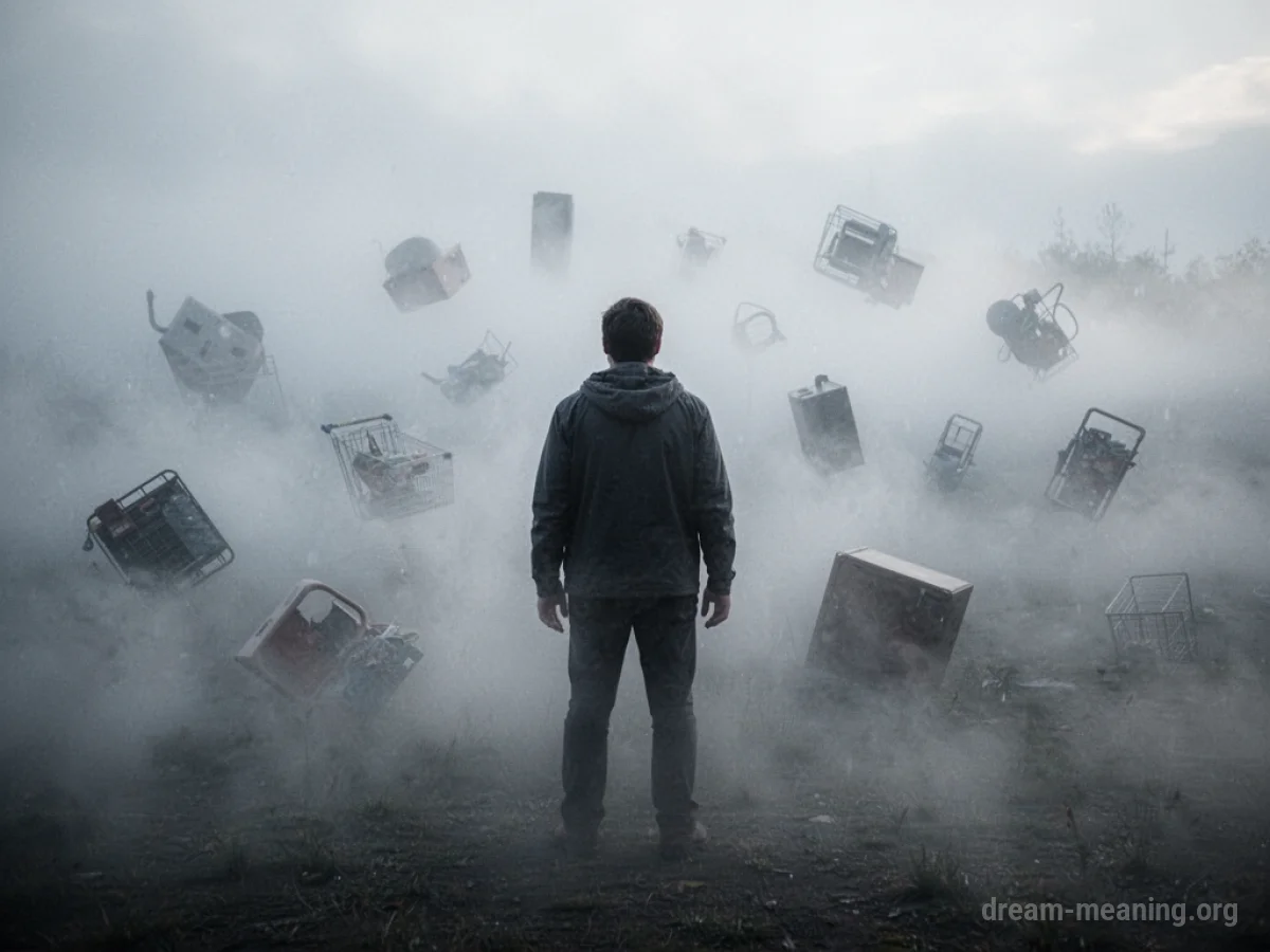 A person in a dense fog.