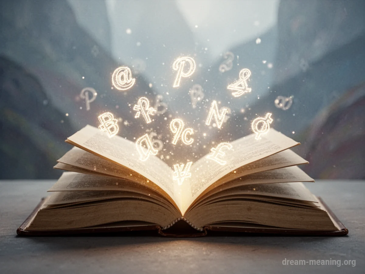 An open book with abstract symbols radiating light.