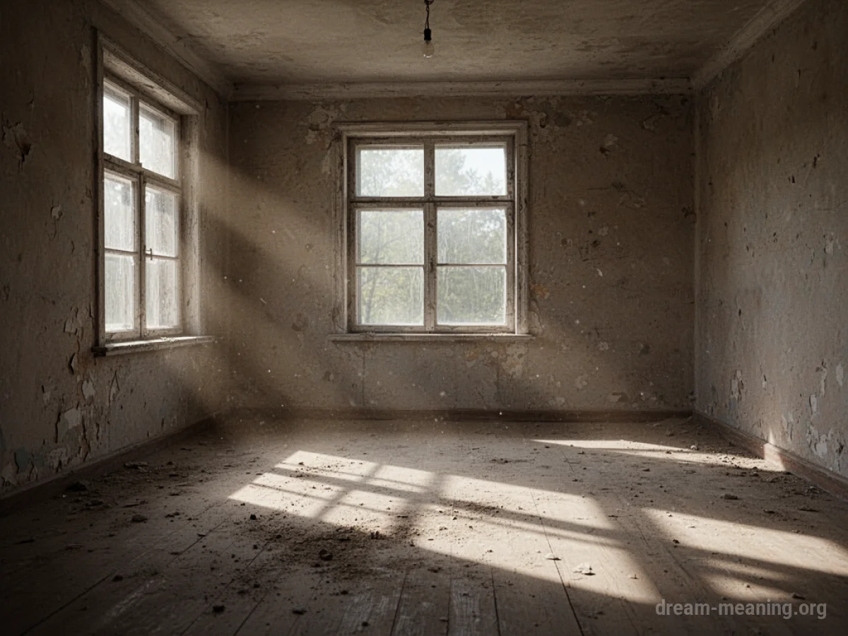 Sunlight illuminating dust motes in an empty, silent room.