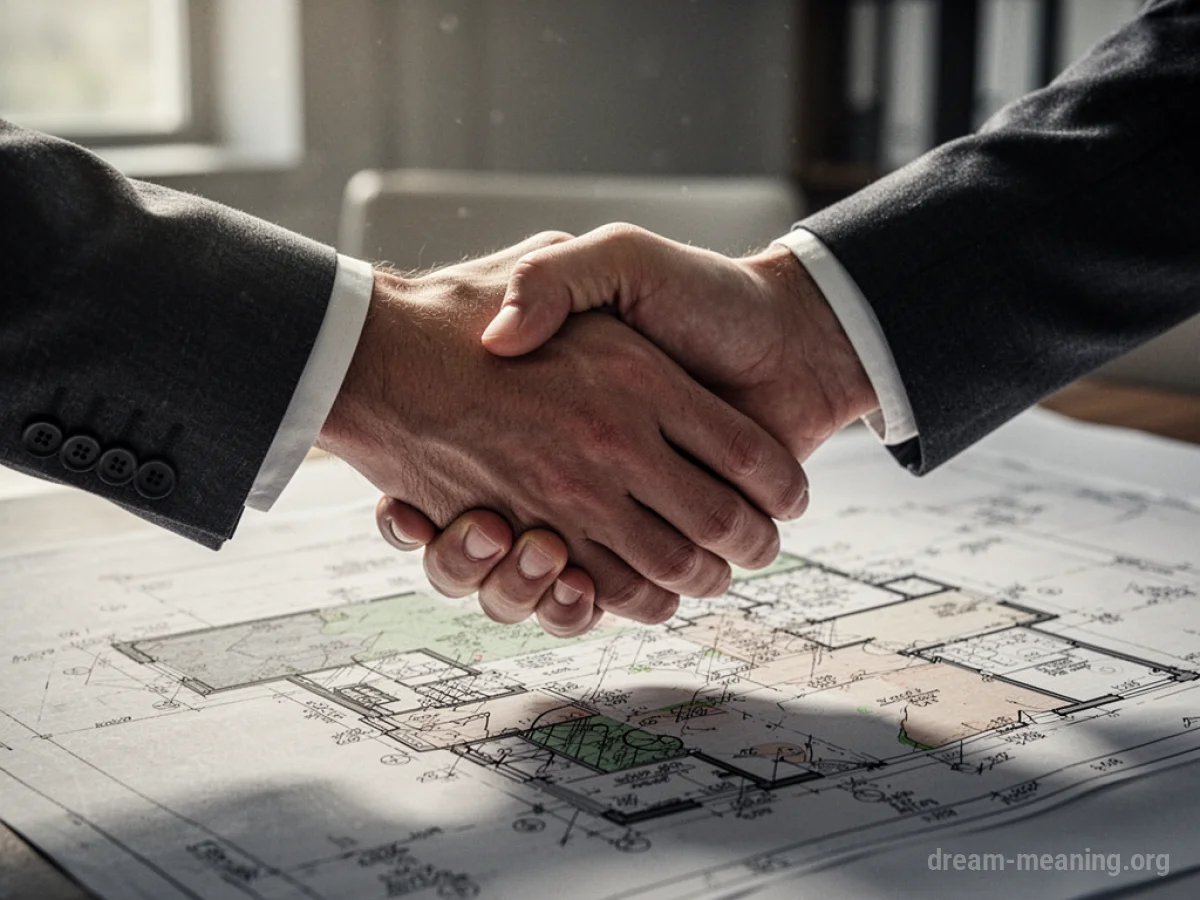 Two hands clasped together in agreement.
