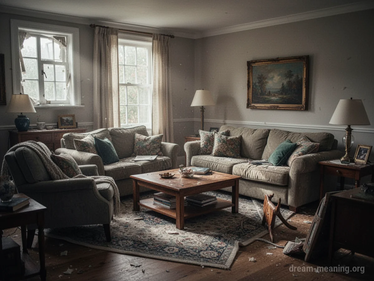 Living room furniture slightly out of place.