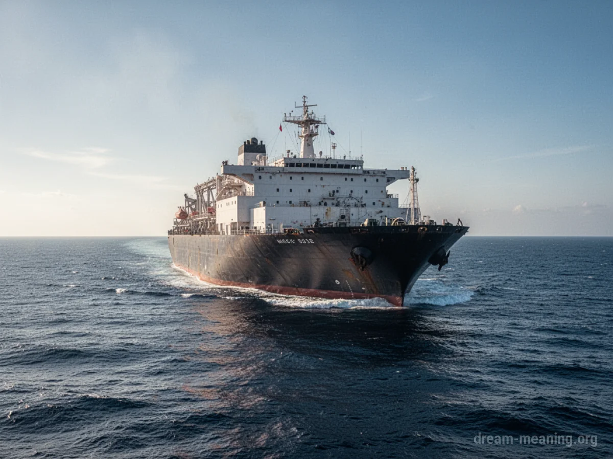 A very large ship on the sea.