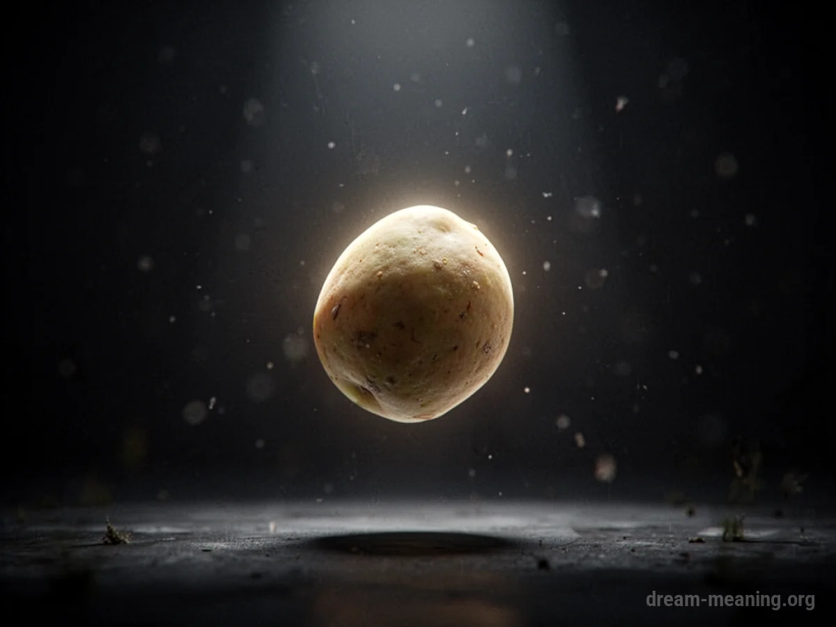 A luminous object emitting a gentle light.