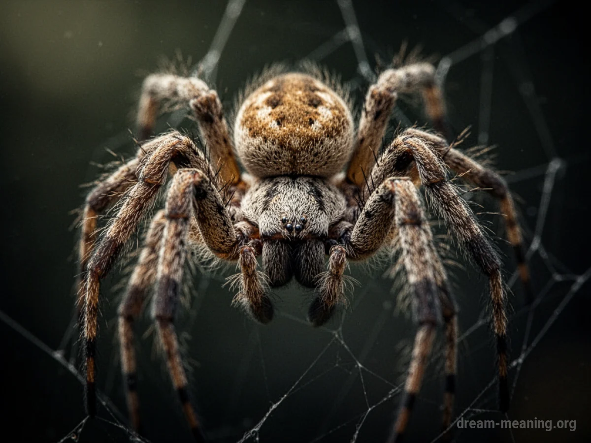 A close-up view of a hairy spider.