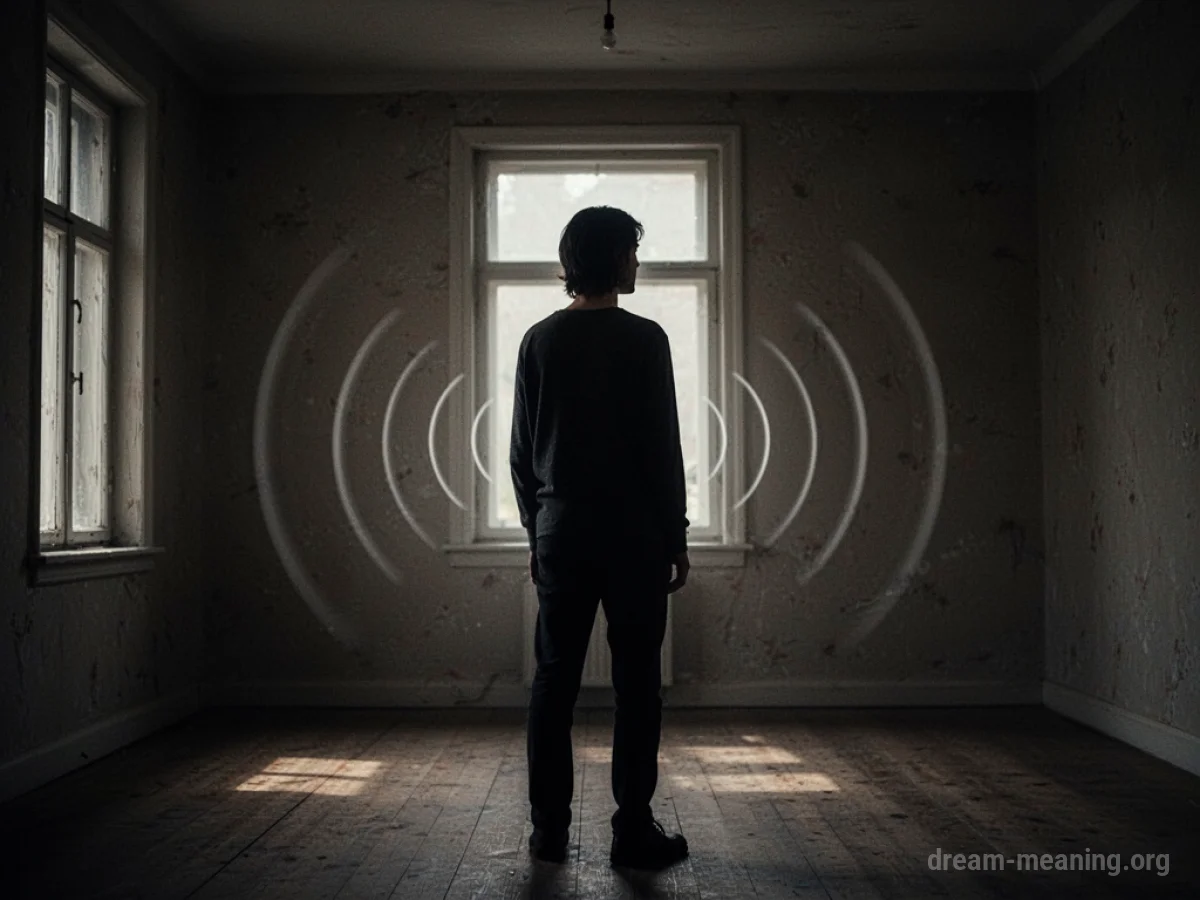 Silhouette of a person in a dark room.