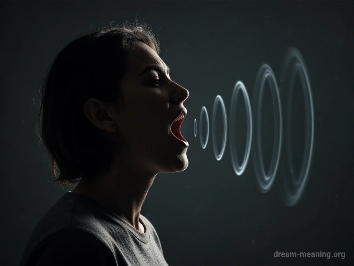 Silhouette of a person screaming.