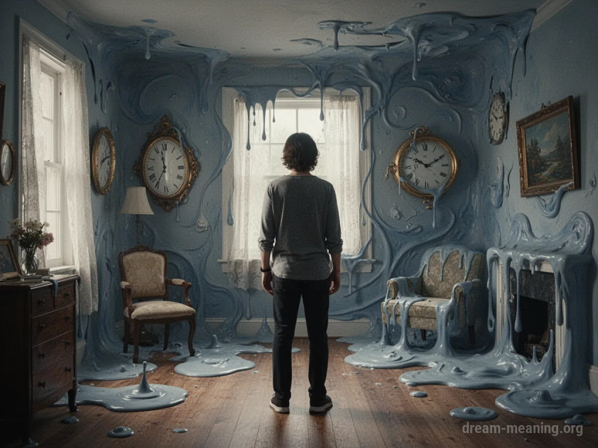 A room with melting walls.