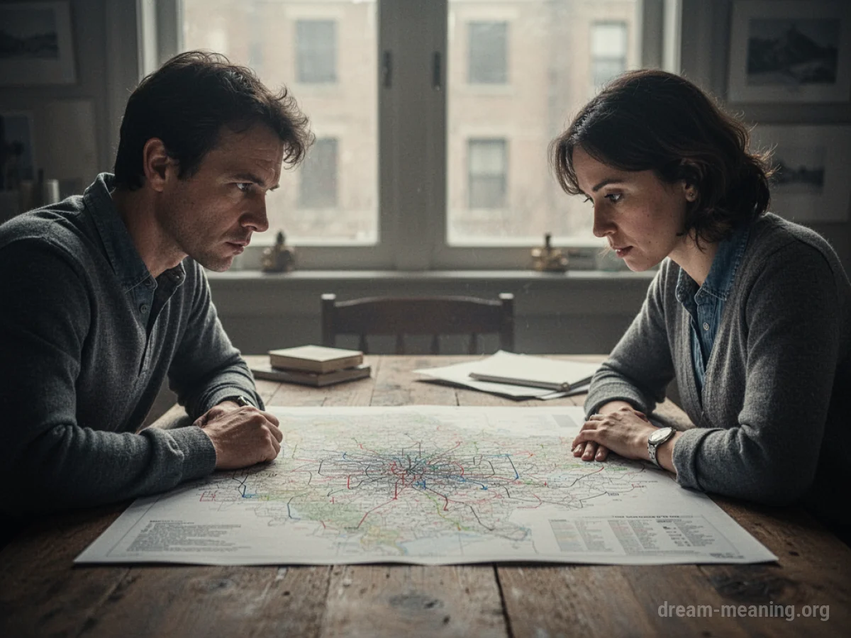 Two people examining a shared document together.