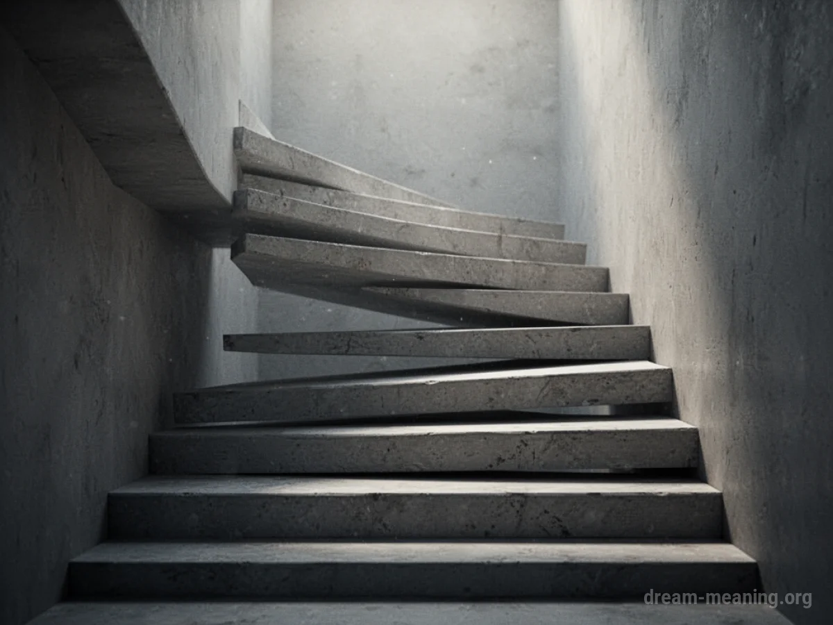 A staircase that appears to be in motion.