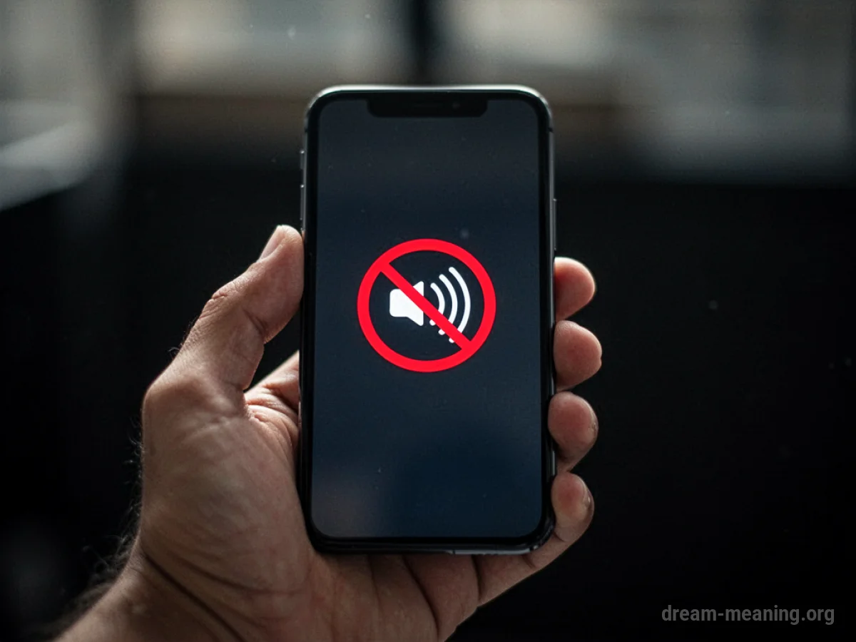 A hand holding a mobile phone displaying a 'no signal' icon.