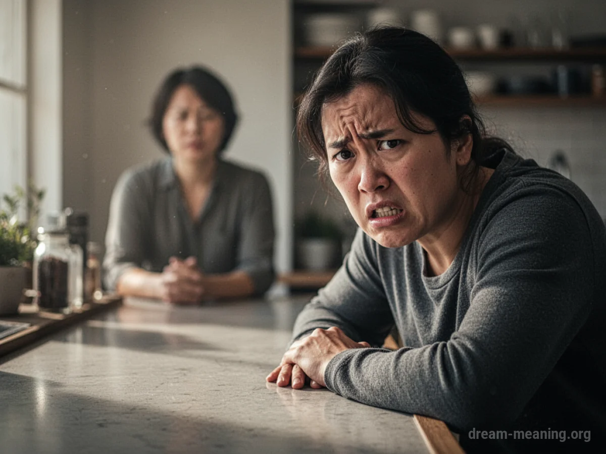 A person looking displeased at a service counter.