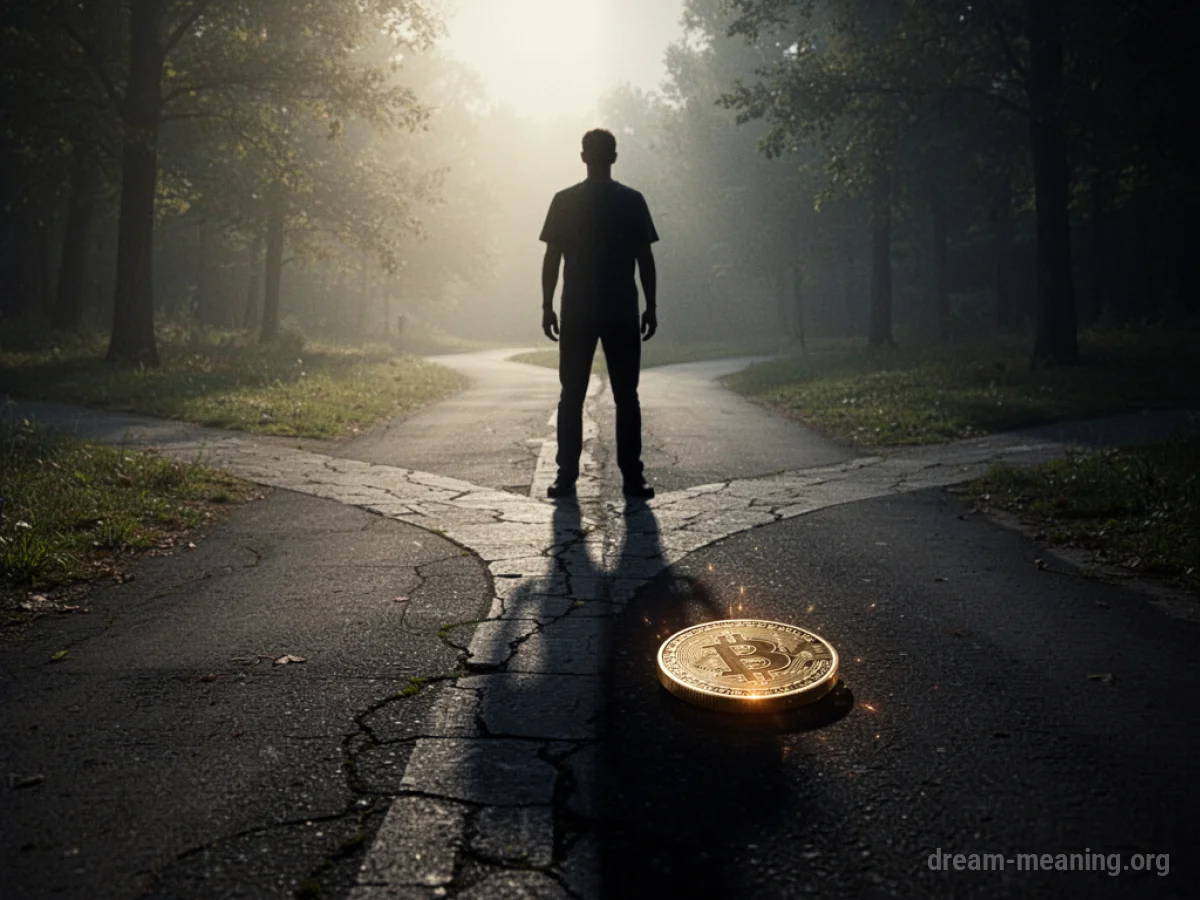 Silhouette of a person at a crossroads with one path lit and one shadowed.
