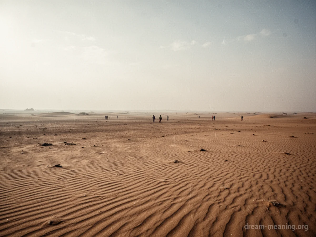 A vast desert landscape covered in sand.