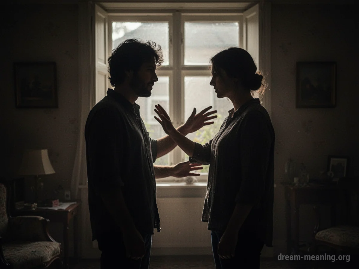 Silhouettes of two people in close proximity.