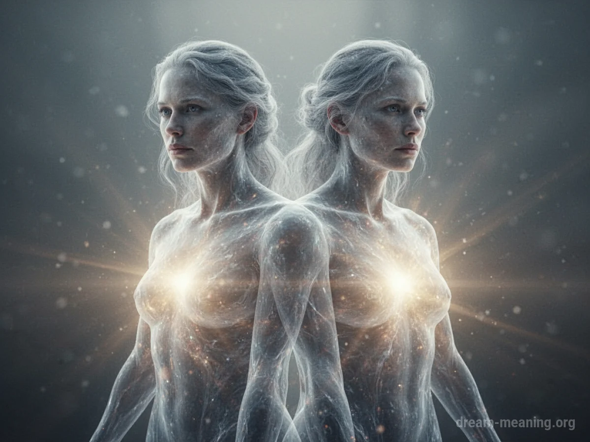 Two glowing, semi-transparent human figures.